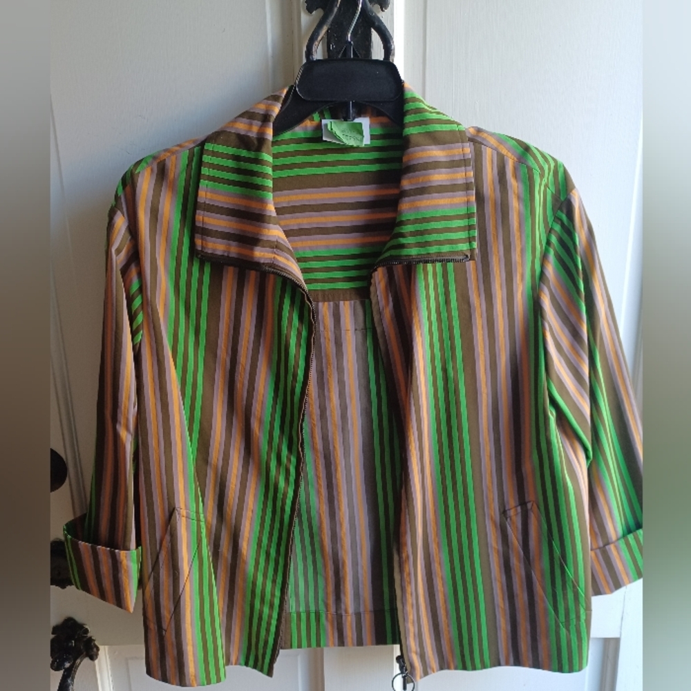 Akris Punto Lightweight Striped Jacket